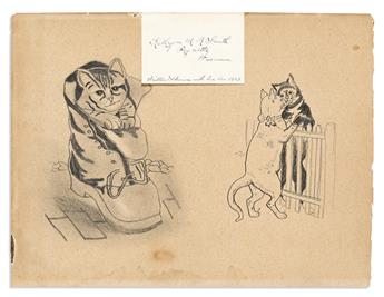 Smith, Kathryn [aka Kittie] (1882-1967) Drawing with Autographed Card, Photograph, and Biographical Pamphlet.